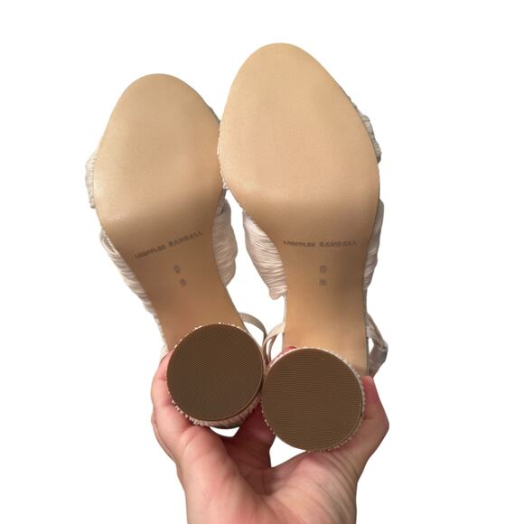 Loeffler Randall Wpmen's Pearl Reed Pleated Twist Heels Size 9B - Picture 7 of 9